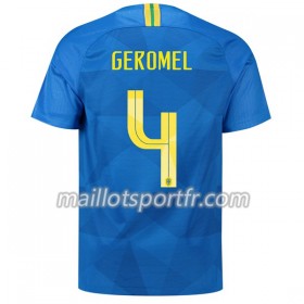 Maillot de Foot Brésil Geromel 4 Exterieur Coupe du monde 2018